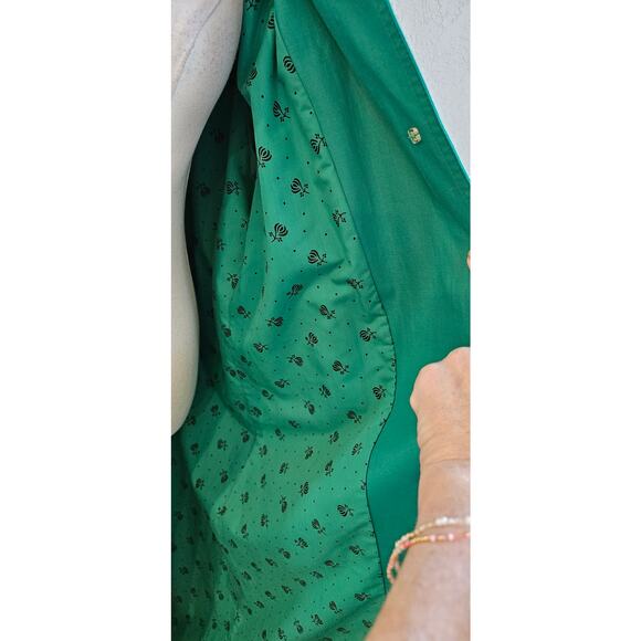 Vintage London Fog PRISTINE Belted‎ Trench Coat Women Size 10 Petite Green - Picture 7 of 11